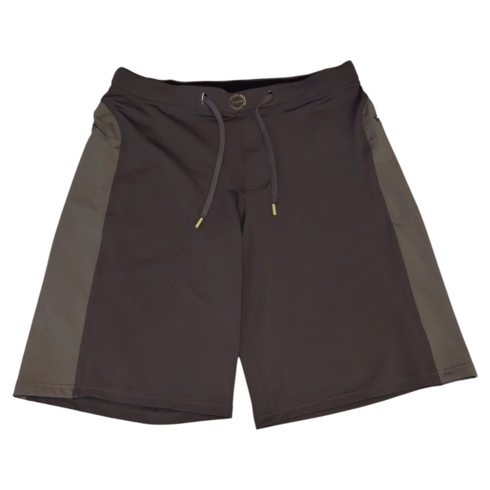 HYLETE Performance Shorts Men's XXL Gray Active Running Zip Pockets Drawstring